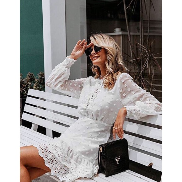 Dresses & Skirts - Long sleeve ruffle lace dress